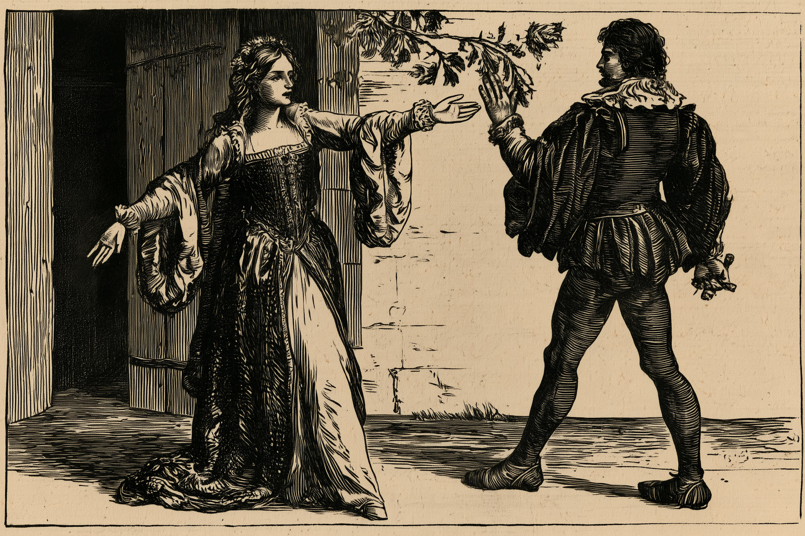 Woodcut for Sonnet IV