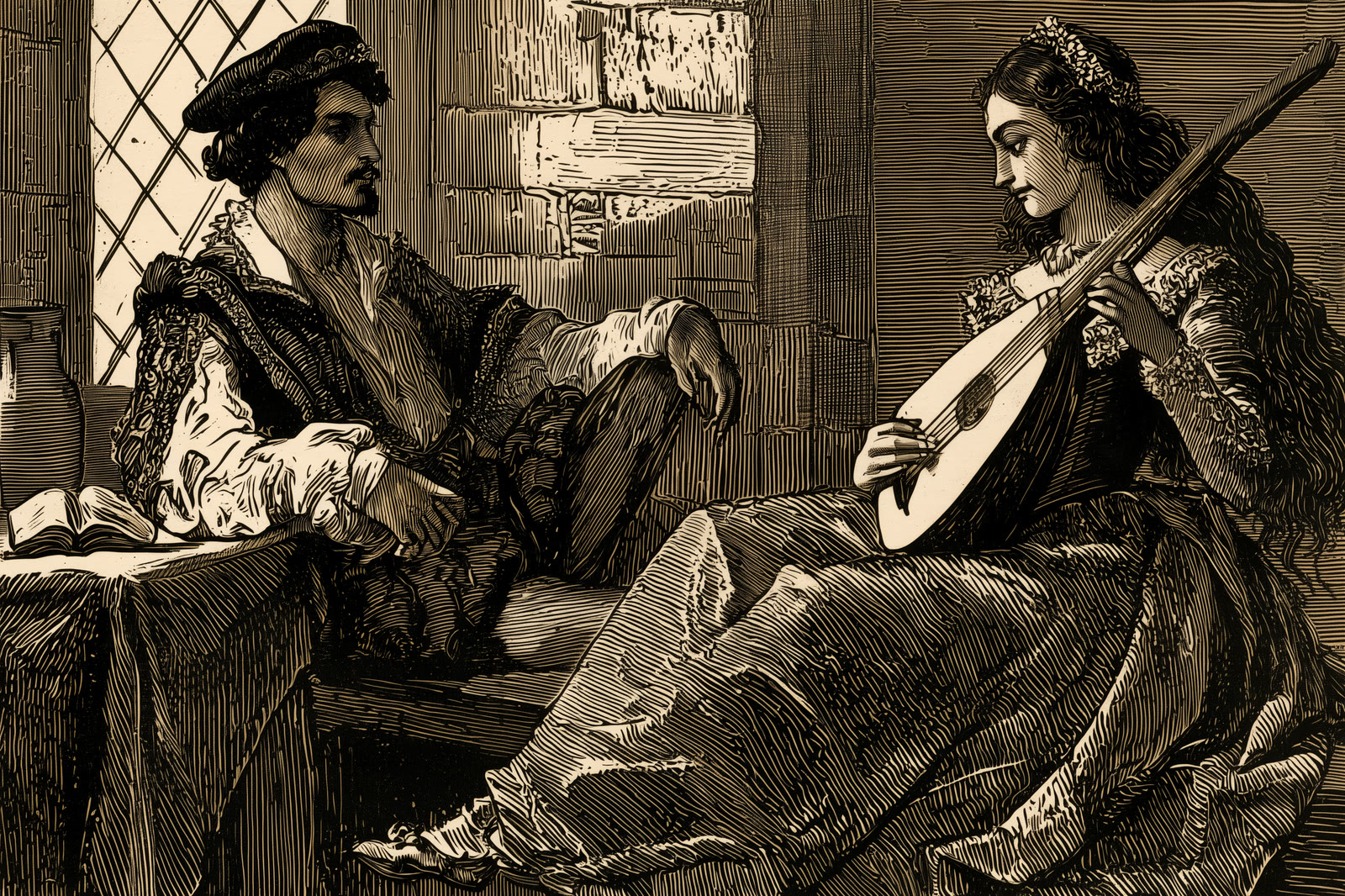 Woodcut for Sonnet VIII
