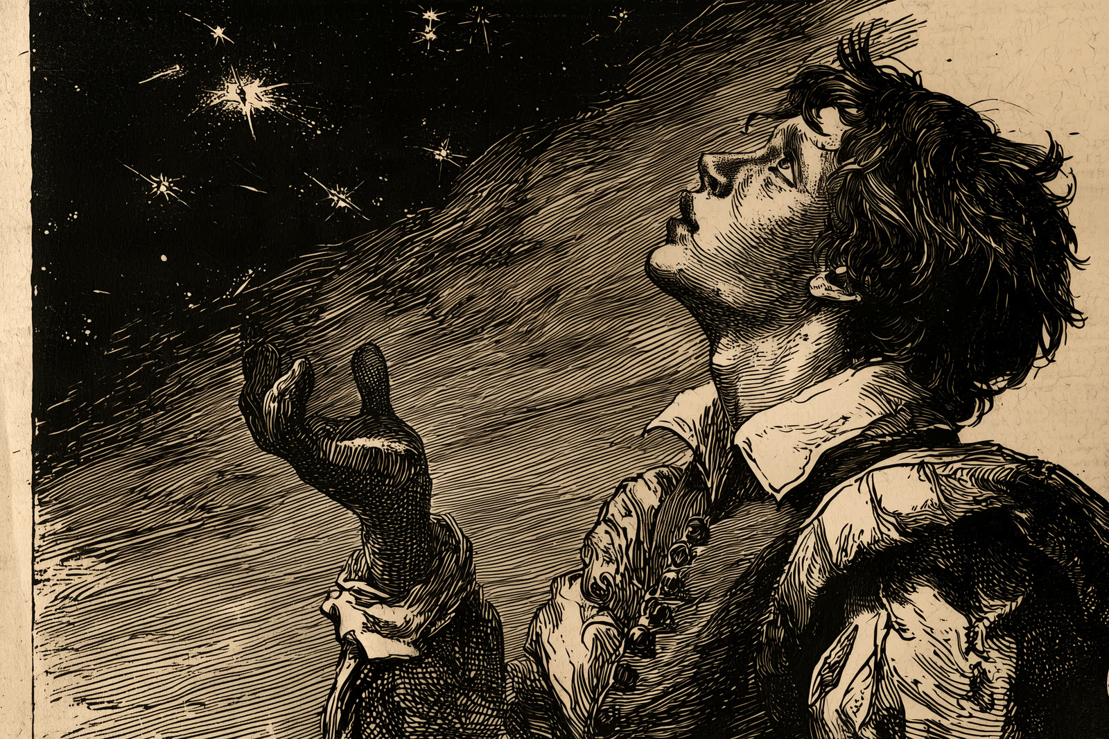 Woodcut for Sonnet XIV